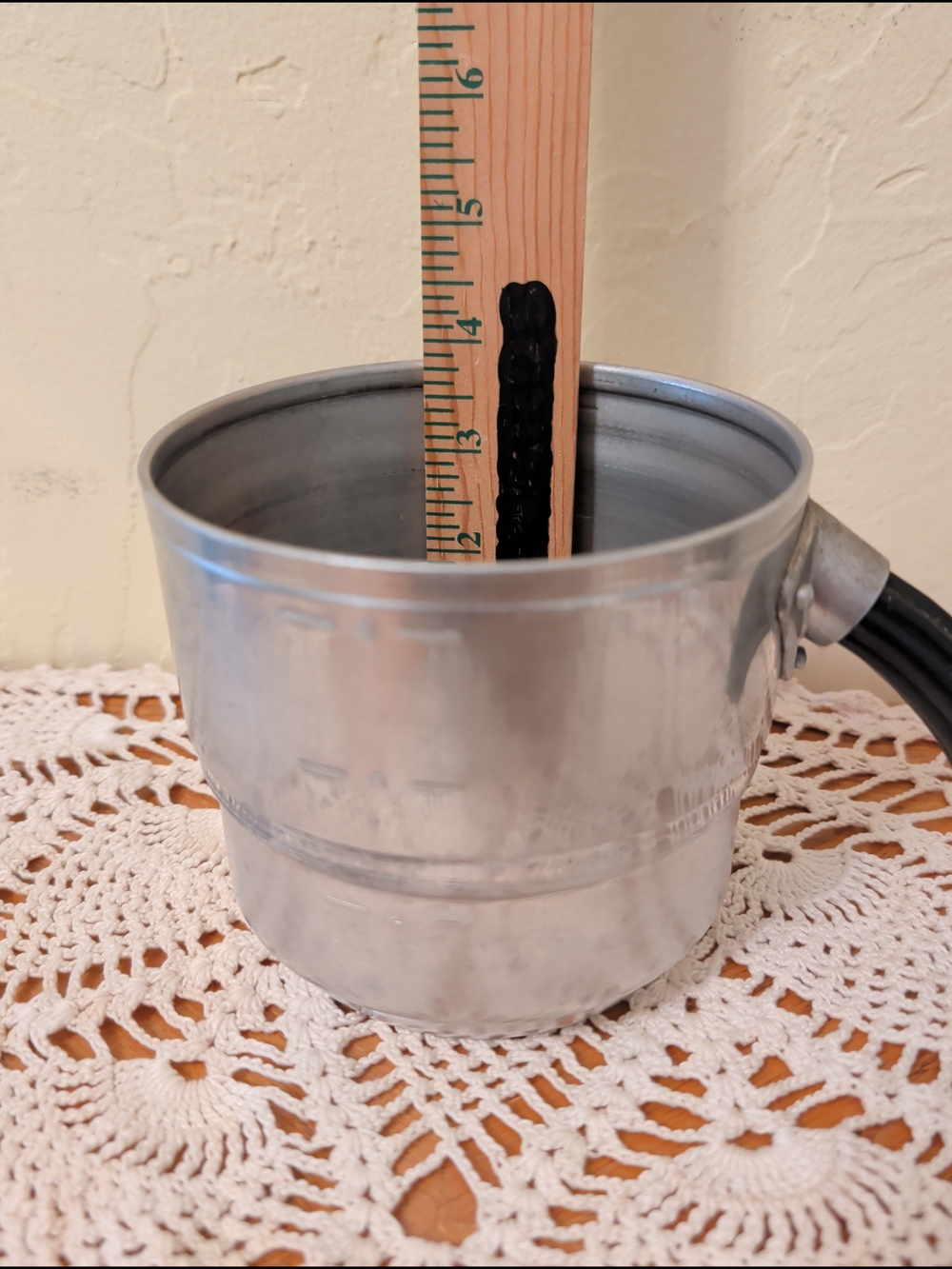 Vintage Silver Metal Coffee Percolator with Black Handle - Picture 12 of 16